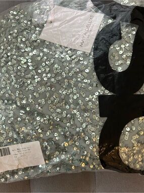 ASOS Silver Sequin Maternity Top